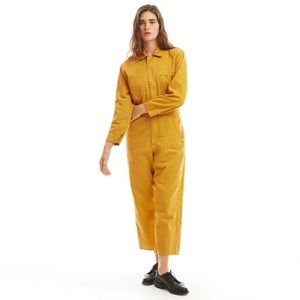 Lincoln Unisex Jumpsuit Coveralls Mustard Yellow